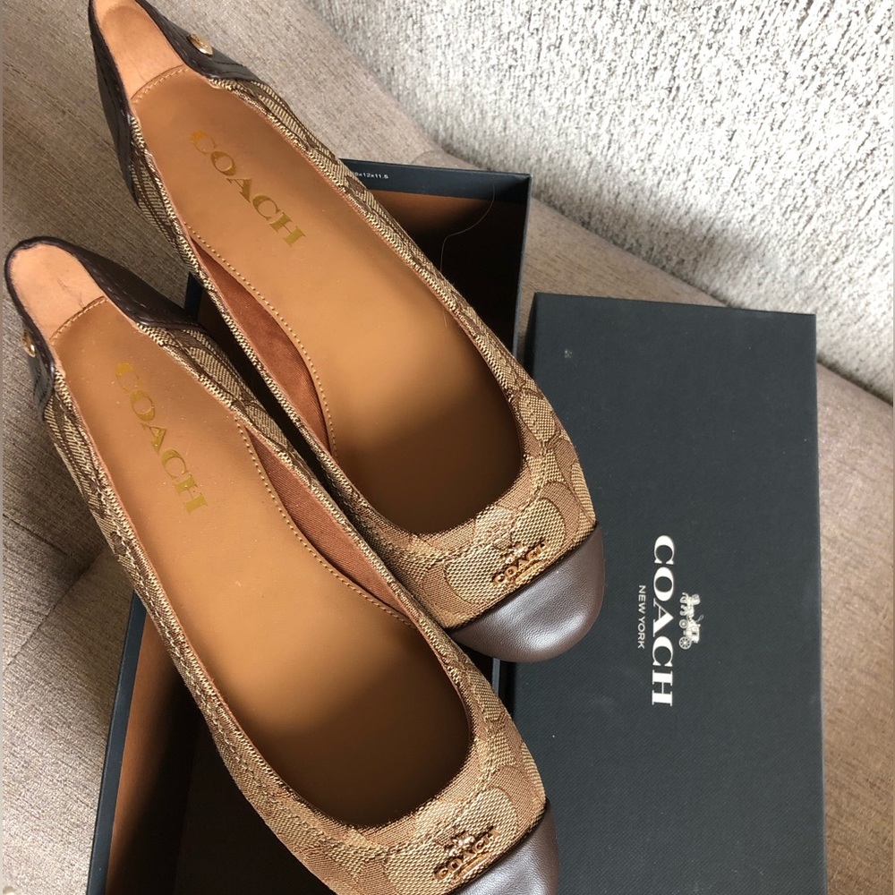 COACH CHELSEA OUTLINE C/CLF BALLET FLATS